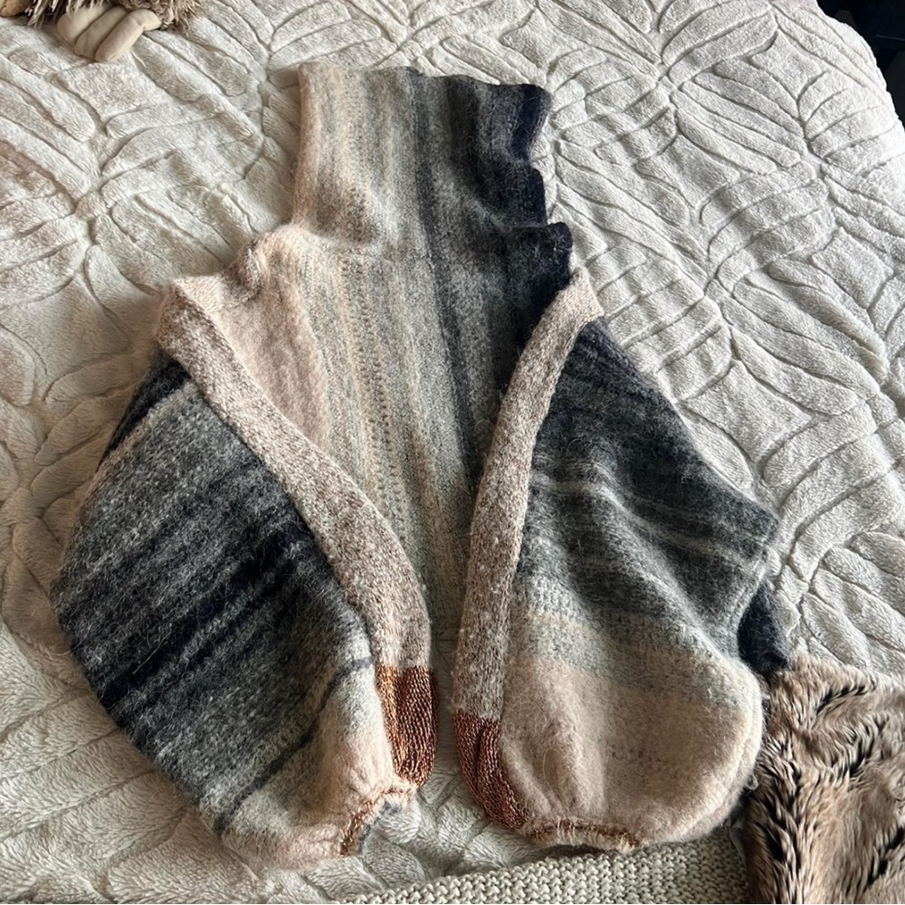 Free People Cloud Kicker Cowl Neck Alpaca Wool Sweater